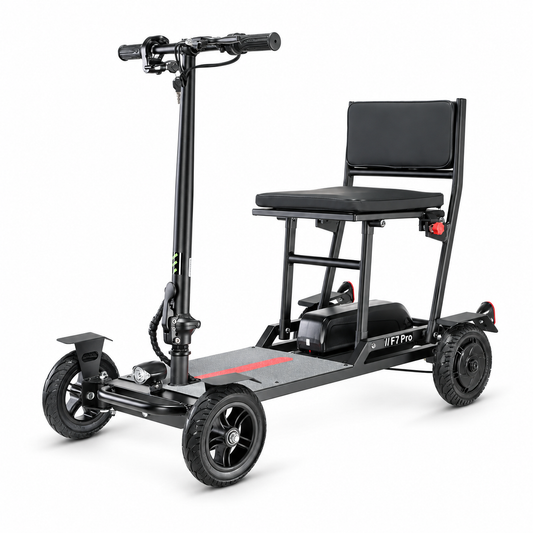 Freejoyer F7 PRO, Farbe: Schwarz. Vollständiges Fahrzeug vor weißem Studiohintergrund.
