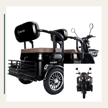 Freejoyer FV6 MAX two-seat layout with front view detail
