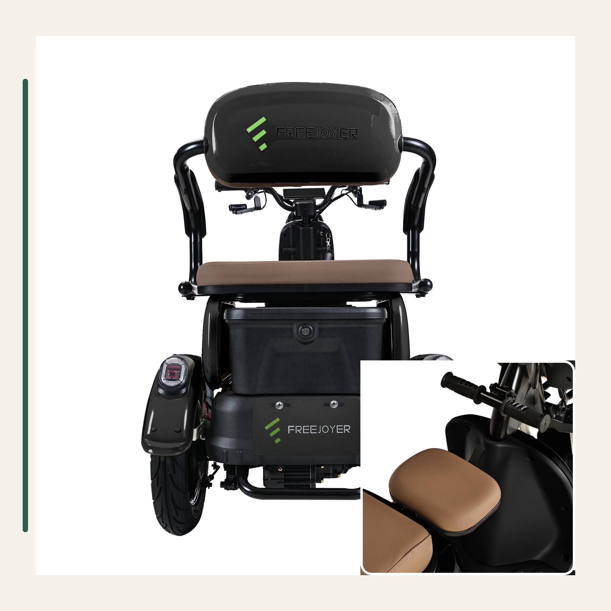 FV6 seat and visible front and rear carry areas